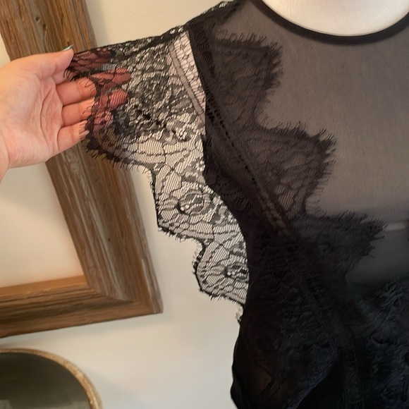 Black Mesh Lace Bodysuit -Zara - Picture 2 of 7